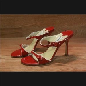 Jimmy Choo High Heels Red Patent Women's Slide